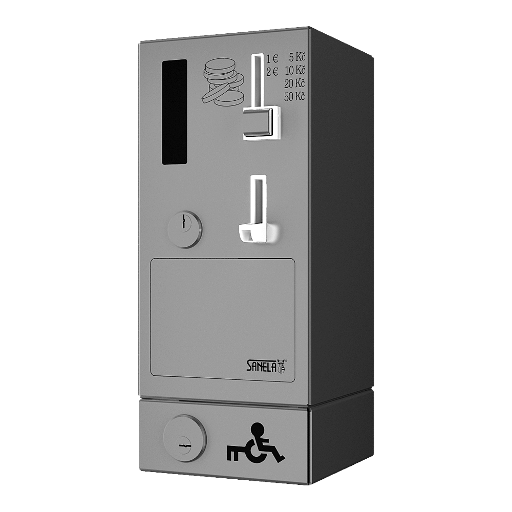 Jeton- und Münzzeitzähler für Türen mit GSM-Modul und Euro-Schlüssel SLZA40GV