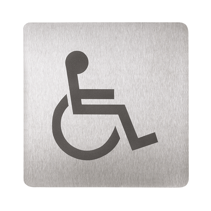 Edelstahl Piktogramm Behindertentoilette SLZN44AC