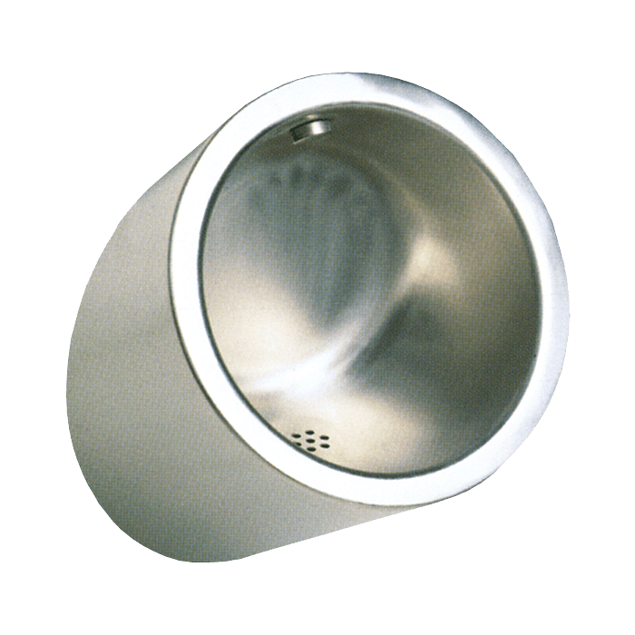 Edelstahl Urinal SLPN09 vandalensicher mit integriertem Spülkopf
