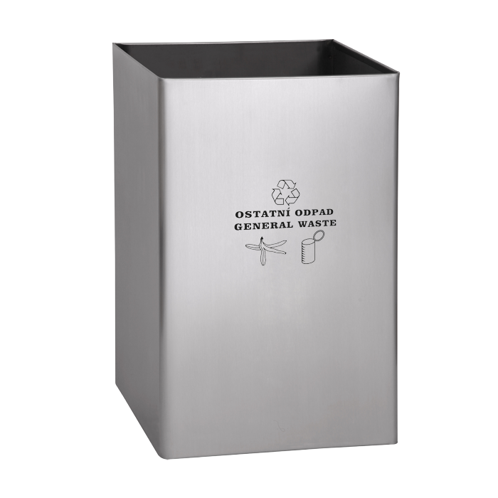 Abfallbehälter Edelstahl für Restmüll 67 Liter SLZN49AD