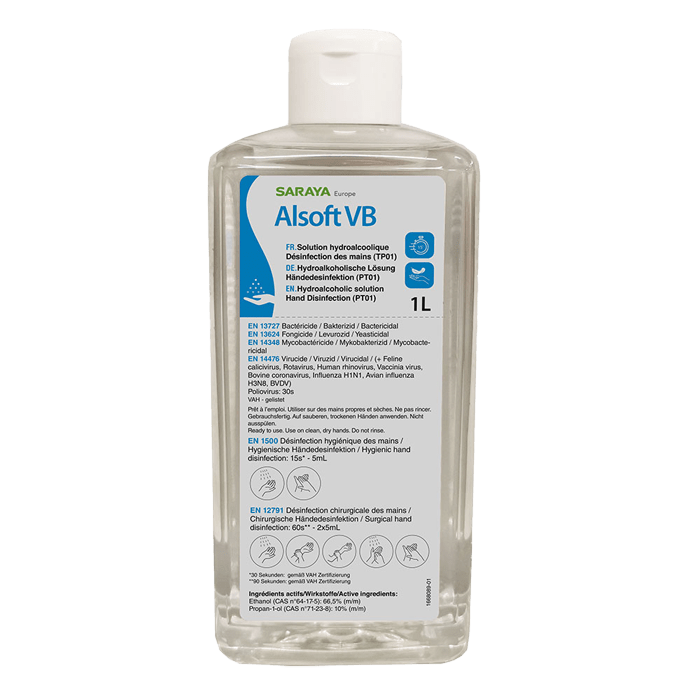 Handdesinfektionsmittel SARAYA Alsoft VB 1 Liter Euroflasche