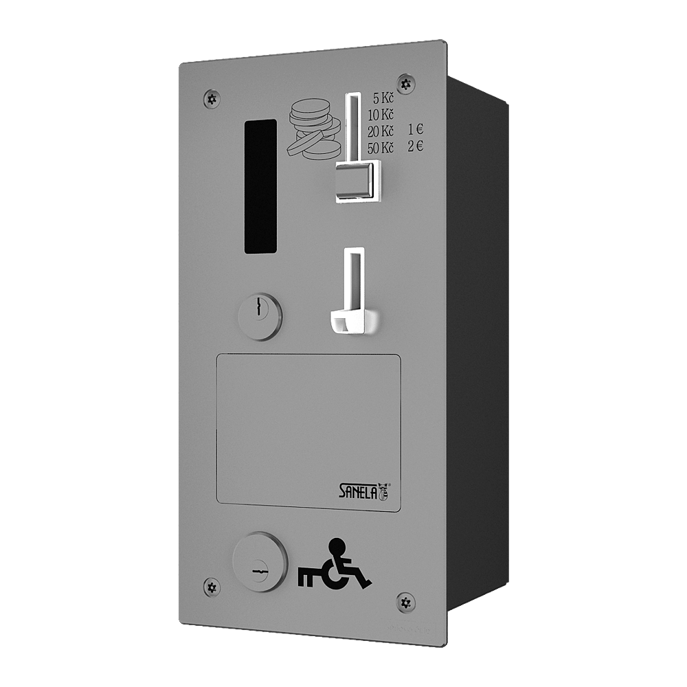 Jeton- und Münzzeitzähler für Türen mit GSM-Modul und Euro-Schlüssel SLZA40GVZ