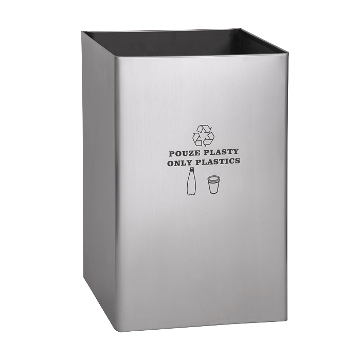 Abfallbehälter Edelstahl für Platik 67 Liter SLZN49AA