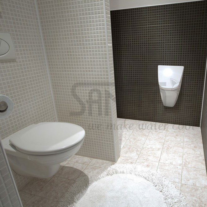 Vila Urinal mit Deckel und Radar Spülung SLP37R - Musterbad