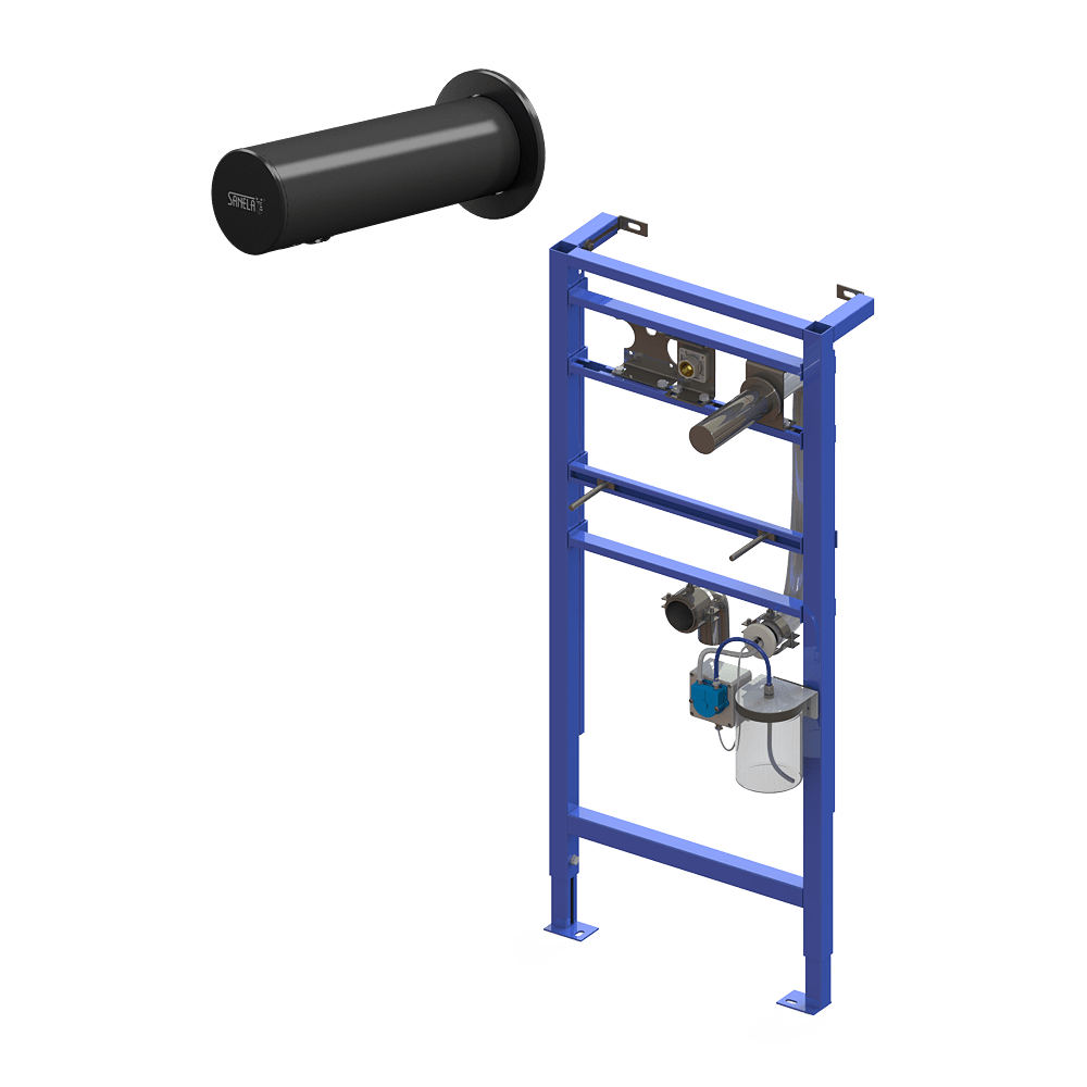 Edelstahl Wandseifenspender schwarz mit Vorwandelement SLZN83EVR