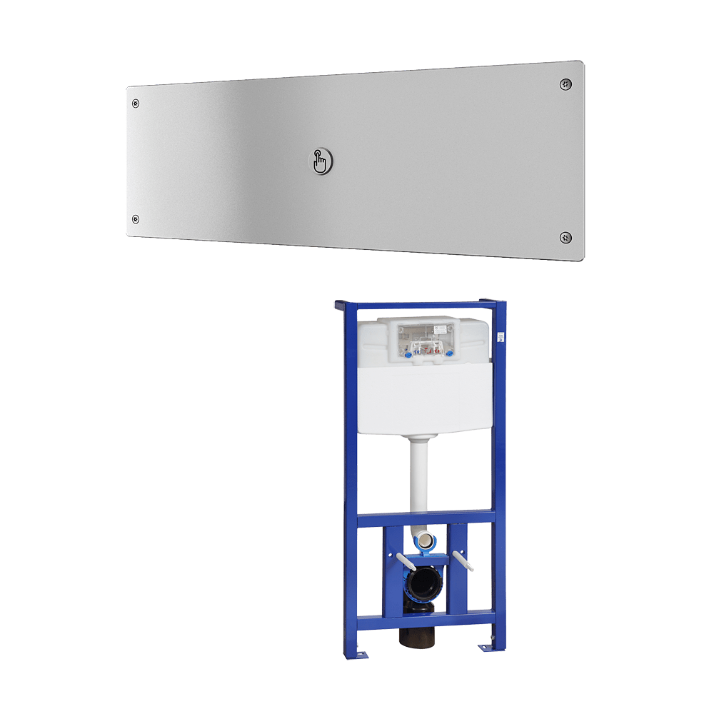 WC Betätigungsplatte SLW02PA mit Piezo-Elektronik und Montagerahmen