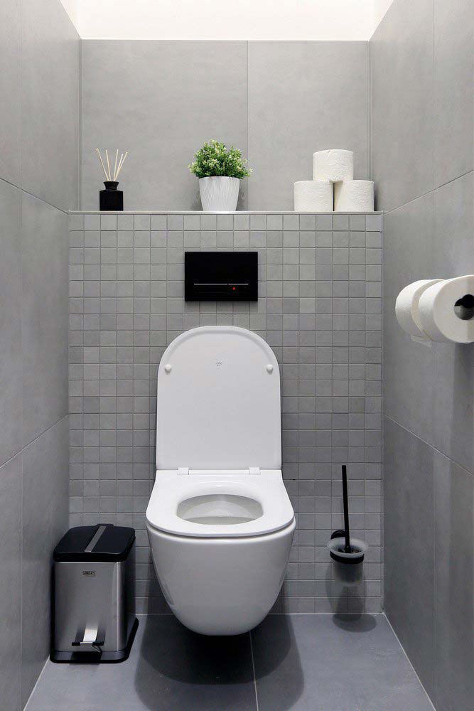 Edelstahl WC-Bürstengarnitur schwarz SLZD24 - Musterbad