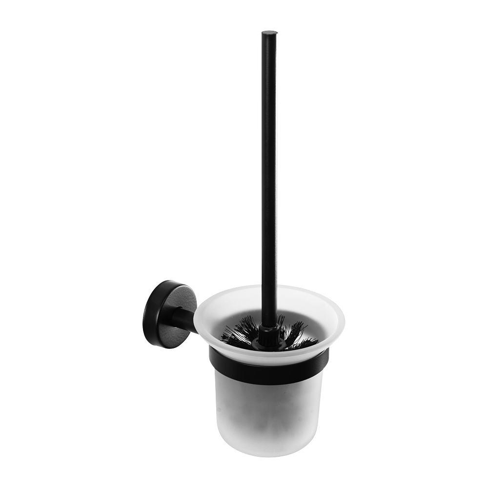 Edelstahl WC-Bürstengarnitur schwarz SLZD24N