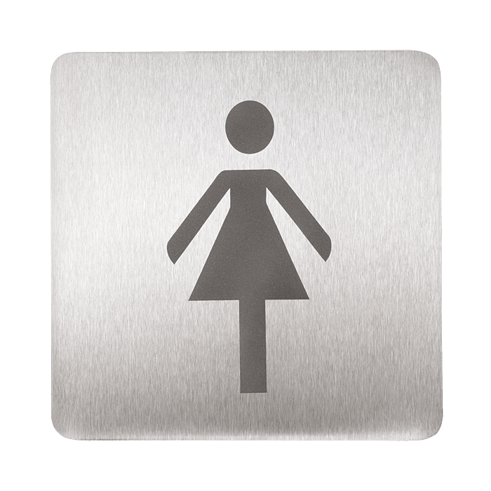 Edelstahl Piktogramm Frauentoilette SLZN44AB