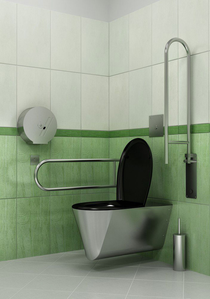 behindertengerechte Toilette Edelstahl SLWN11 - Muster