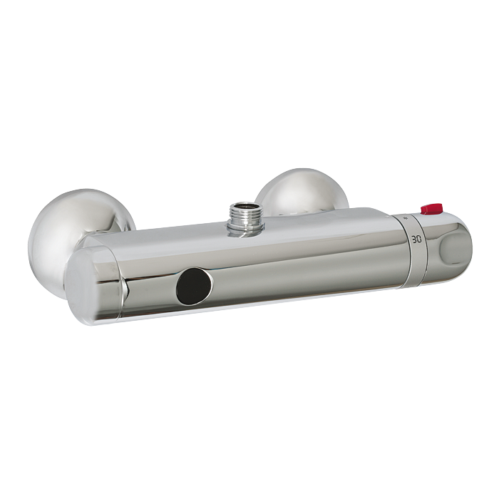 Duscharmatur Aufputz mit Thermost SLS03B, 9 V, Wasserabgang nach oben
